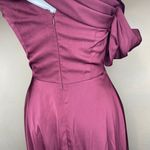 Morilee Madeline Gardner Bordeaux Satin One Shoulder Bridesmaid Dress Gown Sz 4 Red Photo 4