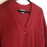 CHELSEA & THEODORE BURGUNDY KNIT HEAVY CARDIGAN L Red Size L Photo 2
