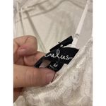 Lulus Dress Womens Medium White Lace Floral Mini Sheath YD3111A Bridal Party NWT Photo 2