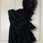 Contempo Casuals  Black Lace One Shoulder Dress Gown Photo 1