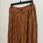 French Connection Tan Trouser Pleated Wide Leg Honey Bronzed Pants NWT Photo 2