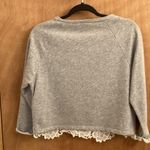 H&M Divided crochet front cropped sweatshirt size small Photo 5