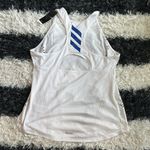 Adidas  Women's Prime Blue Boston Marathon White Tank Top, Cut Outs, XL, NWT Photo 3