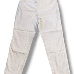 Soft Surroundings Womens Straight Leg Ankle Length Pants White Gold Accents XL Photo 0
