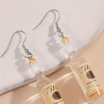 NWT! Handmade Vodka Liquor Drop Earrings NEW Photo 1