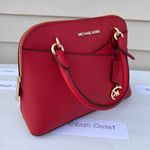 Michael Kors Flame Dome Satchel Purse Photo 2