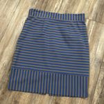 Tracy Reese ANTHROPOLOGIE Plenty by  blue gray stripe skirt size 12 Photo 1