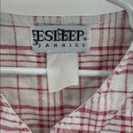 E'Sleep pajama top Red Plaid Women's rock n roll vintage 90s long sleeve L Size L Photo 7