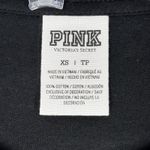 PINK - Victoria's Secret  Shirt Women XS Sequin Holiday Tee Black Sequins Snowflakes Photo 4