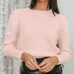 Lulus Chunky Knit Puff Sleeve Sweater Photo 0