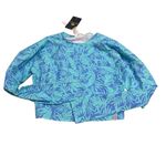 Body Glove  Aqua Leaf Pattern Crop Top Photo 1