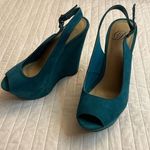 D heart teal wedges Blue Size 7 Photo 0