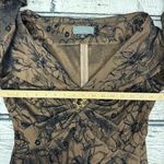 KM Collections by Milla Bell Vintage‎ Bronze Blouse w/ Brooch [Size 10] NEW NOS Brown Photo 7