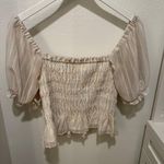 WAYF Organza Sleeve Crop Top Photo 0