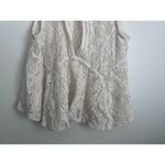 Free People  Ivory Maisie Lace All Star Peplum Tank Flare Size XS Coquette Preppy Photo 5