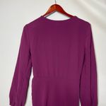 Amanda Uprichard  Long Sleeve Roma Dress Womens S in Aubergine Purple Photo 3