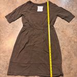 Anthropologie Pure + Good Short Sleeve Sweatshirt Dress in Olive Green Size S Photo 2