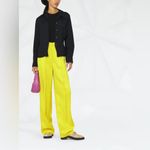 Vince fitted shaped collar blouse size 8 in black NEW business casual pearl Photo 4