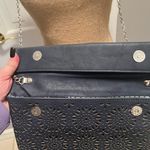 Navy Blue Crossbody handbag! Cutout faux leather detailing with a chain strap Photo 4