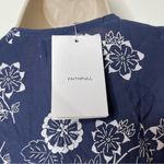 Faithfull the Brand New Faithful the Brand Carioca Navy Blue Floral Print Wrap Dress sz 2 Photo 8