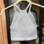 FP Movement Happiness Runs Long Cropped Tank Top ribbed workout sports bra Silver Size XS Photo 1