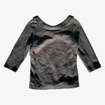 Boden Black Textured Boat Neck Blouse Women’s Size 6R Long Sleeve Top Photo 3