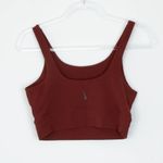 Nike Yoga Womens Luxe Infinalon Dri Fit Crop Tank Top Size M Brown Athletic Gym Photo 4