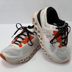 on cloud On Running Athletic Shoes White and Orange Photo 0