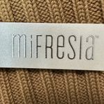 miFresia Women Reversible Rabbit Fur Satin Vest Gold Knit Back Sz M Luxury Y2K Brown Size M Photo 3