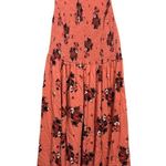 Torrid  Coral Red Floral Smocked Midi Dress Size 2 (18/20) Photo 1