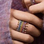 5 rainbow gold rings Photo 1