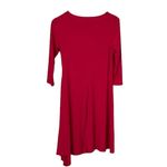 NWT Tash + Sophie Red Sleek Drape Dress with Asymmetrical Hemline Size M Photo 3
