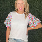 THML  Embroidered Puffy Sleeve Fiesta Top Photo 0