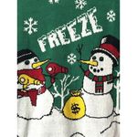 Ugly Christmas Sweater  Womens L Snowman Freeze Red Green Long Sleeve Funny Photo 6