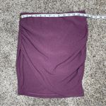 Free People  Angie Wrap Mini Skirt Medium Purple Elastic Waist Stretch Photo 7