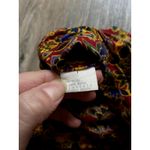 Vintage Slovenia Boho Patterned Long Scarf Gypsy Red Floral Cottage Festival Art Photo 3