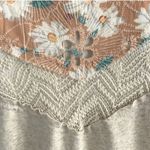 Miss Me Women's Embroidered Eyelet S/S Top in Oatmeal Combo sz small Photo 4