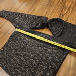 H&M  Black Leopard Print Jacquard Puff Sleeve Printed Metallic Long sleeve top M Photo 6