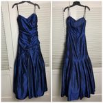 Metallic Blue Fiesta sweetheart gown formal dress Size 6 Photo 1