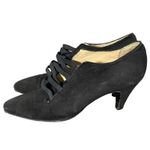 Vintage 80s TOKIO KUMAGAI Paris black suede pumps luxury shoes Made in Italy Sz6 Size 6 Photo 0