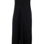 Vince NWT Pima Cotton Sleeveless Twist Back Midi in Black T-shirt Dress L $195 Photo 1