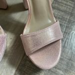 Dream Paris Chunky Heel Platform Sandals sz 6 Pink Metallic Ankle Strap Cocktail Party Event Photo 4