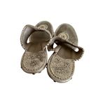 Jack Rogers Gold Leather Platform Wedges Sandals Sz 8 Photo 4