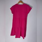 J.Crew ‎ Factory Womens Flutter Sleeve T-Shirt Dress Tiered Pink XS Photo 1