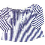 Velvet by Graham & Spencer Jene Women’s Striped Shirt Off Photo 0