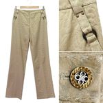 St. John  Sport Tan Jacquard Pants Size 2 Textured Straight Leg Animal Print VTG Photo 10