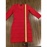 Mango  MNG Bandage Bodycon red mini cocktail club party Dress 3/4 sleeve Small Photo 4
