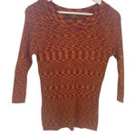 Hannah Xl 3/4 sleeve stretch crew neck orange Photo 0