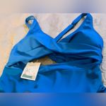 NWT B2prity Blue Women’s Mesh OnePiece Swimdress Tummy Control VNeck swimSuit Size L Photo 5