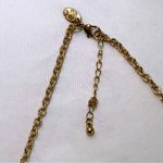 Charming Charlie  Black Gold Rose Jewel Toned Double Stranded Flower Necklace Photo 5